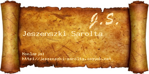 Jeszenszki Sarolta névjegykártya