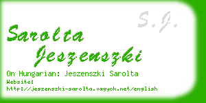 sarolta jeszenszki business card